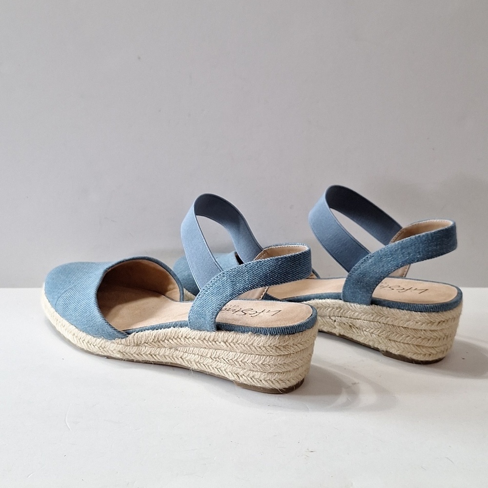Life-stride (NEW) Blue Denim Kimmie Velocity 2.0 Espadrille Wedges Size 6.5 - Picture 8 of 14